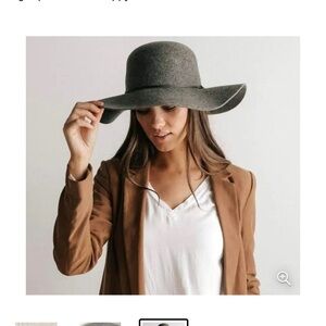 Grey Felted wool hat size Md/Lg